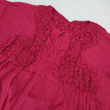 ZUCCa フリル コットンドレス 製品染め 断ち切り ワンピース ピンク レディース ズッカ【中古】5-1103M∞