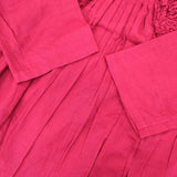 ZUCCa フリル コットンドレス 製品染め 断ち切り ワンピース ピンク レディース ズッカ【中古】5-1103M∞