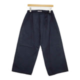 homspun 131-3235 リネンコットン ラップ サルエルパンツ ネイビー レディース ホームスパン【中古】5-1103M∞