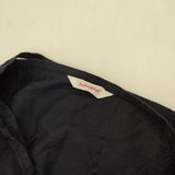 homspun 131-3235 リネンコットン ラップ サルエルパンツ ネイビー レディース ホームスパン【中古】5-1103M∞