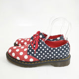 Dr.Martens MERIS ポルカドット UK6 EU39 シューズ・靴 レッド ネイビー レディース ドクターマーチン【中古】5-1127G◎