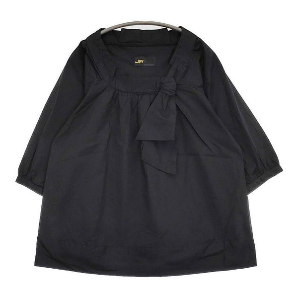 Ray Beams ギャザー 七分袖 プルオーバー ブラウス シャツ ブラック レディース レイビームス【中古】5-1103M∞