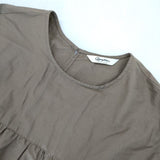 GYMPHLEX コットンティアードワンピース 定価24200円 GY-G0066 ワンピース ブラウン レディース ジムフレックス【中古】5-1016M∞