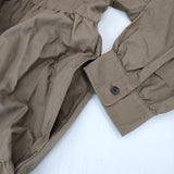 GYMPHLEX コットンティアードワンピース 定価24200円 GY-G0066 ワンピース ブラウン レディース ジムフレックス【中古】5-1016M∞