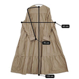 GYMPHLEX コットンティアードワンピース 定価24200円 GY-G0066 ワンピース ブラウン レディース ジムフレックス【中古】5-1016M∞