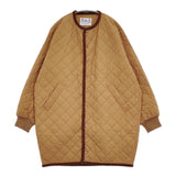 R&D.M.Co- キルティングハーフコート コート キャメル レディース オールドマンズテーラー【中古】5-1022T♪