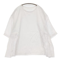 nest Robe コットンリネンドッキングプルオーバー 定価22000円 Ｔシャツ カットソー オフホワイト レディース ネストローブ【中古】5-0815S♪
