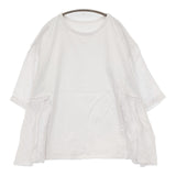 nest Robe コットンリネンドッキングプルオーバー 定価22000円 Ｔシャツ カットソー オフホワイト レディース ネストローブ【中古】5-0815S♪