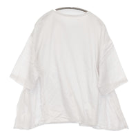 nest Robe コットンリネンドッキングプルオーバー 定価22000円 Ｔシャツ カットソー オフホワイト レディース ネストローブ【中古】5-0815S♪