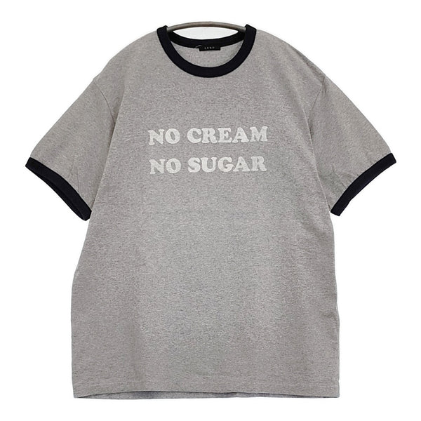 LENO コットンリンガーTシャツ 定価15400円 H2401-CS029 サイズ1 半袖Ｔシャツ カットソー グレー レディース リノ【中古】5-0809S♪
