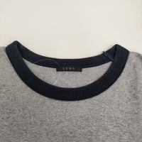 LENO コットンリンガーTシャツ 定価15400円 H2401-CS029 サイズ1 半袖Ｔシャツ カットソー グレー レディース リノ【中古】5-0809S♪