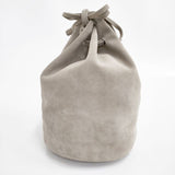 evam eva レザードローストリングバッグ 定価21000円 巾着 牛革 トートバッグ ベージュ レディース エヴァムエヴァ【中古】5-1103G∞