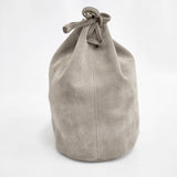 evam eva レザードローストリングバッグ 定価21000円 巾着 牛革 トートバッグ ベージュ レディース エヴァムエヴァ【中古】5-1103G∞