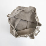 evam eva レザードローストリングバッグ 定価21000円 巾着 牛革 トートバッグ ベージュ レディース エヴァムエヴァ【中古】5-1103G∞