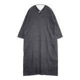 vie evam eva ドロップショルダーVネック 起毛リネン 定価24000円 V191T901 草木染め ワンピース チャコールグレー レディース ヴィー エヴァムエヴァ【中古】5-1103M∞