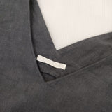 vie evam eva ドロップショルダーVネック 起毛リネン 定価24000円 V191T901 草木染め ワンピース チャコールグレー レディース ヴィー エヴァムエヴァ【中古】5-1103M∞