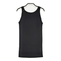 evam eva カシミヤシルクスリーブレス 定価23000円 E002K001 サイズ2 タンクトップ ブラック レディース エヴァムエヴァ【中古】5-0815M♪