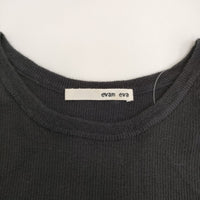 evam eva カシミヤシルクスリーブレス 定価23000円 E002K001 サイズ2 タンクトップ ブラック レディース エヴァムエヴァ【中古】5-0815M♪
