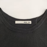 evam eva カシミヤシルクスリーブレス 定価23000円 E002K001 サイズ2 タンクトップ ブラック レディース エヴァムエヴァ【中古】5-0815M♪