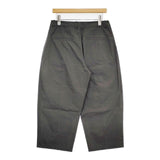 evam eva E191T028 コットンシルク 定価24000円 クロップドパンツ チャコールグレー レディース エヴァムエヴァ【中古】5-1103G∞