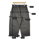 evam eva E191T028 コットンシルク 定価24000円 クロップドパンツ チャコールグレー レディース エヴァムエヴァ【中古】5-1103G∞