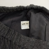 evam eva E183T174 プレスウール グレンチェック イージーパンツ サイズ2 日本製 パンツ チャコールグレー ブラック レディース エヴァムエヴァ【中古】5-1007T△