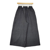 mizuiro-ind イージーワイドパンツ ヘリンボーン 日本製 パンツ チャコールグレー レディース ミズイロインド【中古】5-1007T△