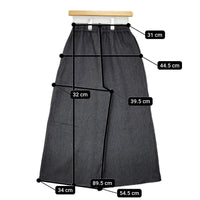 mizuiro-ind イージーワイドパンツ ヘリンボーン 日本製 パンツ チャコールグレー レディース ミズイロインド【中古】5-1007T△