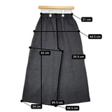 mizuiro-ind イージーワイドパンツ ヘリンボーン 日本製 パンツ チャコールグレー レディース ミズイロインド【中古】5-1007T△