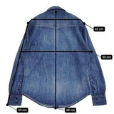 45R/45rpm ゴマデニムのイースタンシャツ（加工）定価42900円 長袖シャツ ブルー レディース フォーティーファイブアールピーエム【中古】5-1103M∞