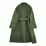 45R/45rpm 縮絨ニットのコート 定価84700円 サイズ0 コート グリーン レディース フォーティーファイブアールピーエム【中古】5-1022A♪