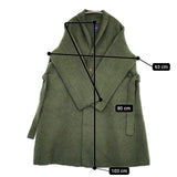 45R/45rpm 縮絨ニットのコート 定価84700円 サイズ0 コート グリーン レディース フォーティーファイブアールピーエム【中古】5-1022A♪