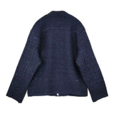 45R/45rpm 縮絨メルトンの908ライダース サイズ3 定価74800円 ニット ブルゾン ネイビー レディース フォーティーファイブアールピーエム【中古】5-1119T∞