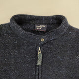 45R/45rpm 縮絨メルトンの908ライダース サイズ3 定価74800円 ニット ブルゾン ネイビー レディース フォーティーファイブアールピーエム【中古】5-1119T∞