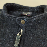 45R/45rpm 縮絨メルトンの908ライダース サイズ3 定価74800円 ニット ブルゾン ネイビー レディース フォーティーファイブアールピーエム【中古】5-1119T∞