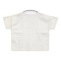 45R/45rpm コットンリネンデニムのビッグTシャツ 定価24200円 ホワイト レディース フォーティーファイブアールピーエム【中古】5-0819S♪