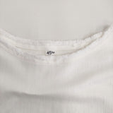 45R/45rpm コットンリネンデニムのビッグTシャツ 定価24200円 ホワイト レディース フォーティーファイブアールピーエム【中古】5-0819S♪