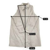 45R/45rpm 高密度ギャバの908ステンカラーコート サイズ4 定価59400円 オフホワイト メンズ フォーティーファイブアールピーエム【中古】5-1014M♪