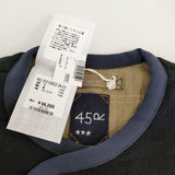 45R/45rpm ジャージフラノのリバーシブルキルトベスト 定価66000円 ネイビー グリーン レディース フォーティーファイブアールピーエム【中古】5-1022T♪