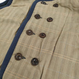 45R/45rpm ジャージフラノのリバーシブルキルトベスト 定価66000円 ネイビー グリーン レディース フォーティーファイブアールピーエム【中古】5-1022T♪