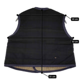 45R/45rpm ジャージフラノのリバーシブルキルトベスト 定価66000円 ネイビー グリーン レディース フォーティーファイブアールピーエム【中古】5-1022T♪