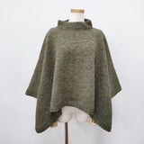 45R/45rpm シェットランドのモックネックポンチョ 定価28600円 ウール サイズ0 ポンチョ グリーン レディース フォーティーファイブアールピーエム【中古】5-1030T◎