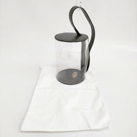 Building Block Barrel Bag PVC×レザー シリンダー 定価68000円 ハンドバッグ クリア レディース ビルディングブロック【中古】5-0815S♪