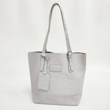 NUR BY DONATELLA LUCCHI ヌールバイドナテラルッキ レザー トートバッグ ライトグレー レディース【中古】5-1103G∞