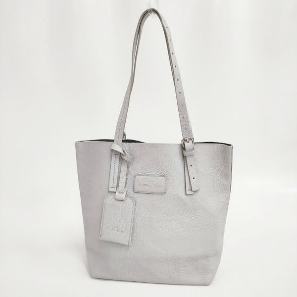 NUR BY DONATELLA LUCCHI ヌールバイドナテラルッキ レザー トートバッグ ライトグレー レディース【中古】5-1103G∞