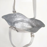 NUR BY DONATELLA LUCCHI ヌールバイドナテラルッキ レザー トートバッグ ライトグレー レディース【中古】5-1103G∞