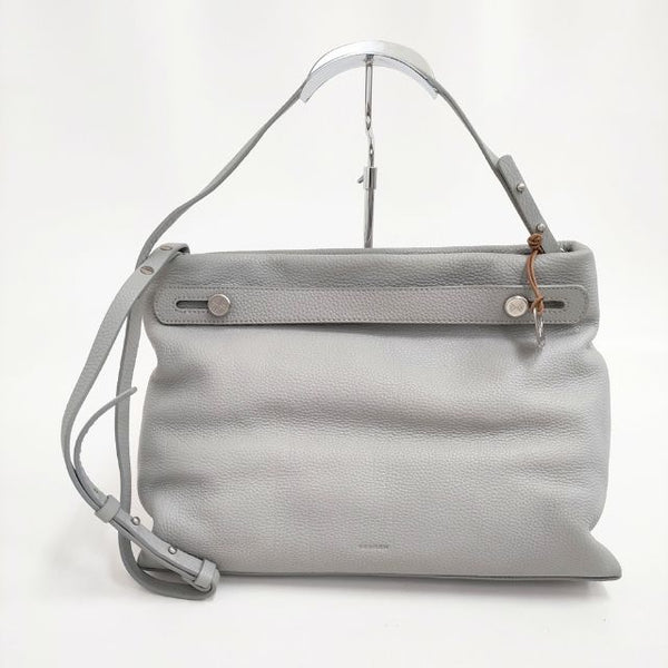 SKAGEN 牛革 レザー ショルダーバッグ ブルーグレー レディース スカーゲン【中古】5-1103G∞