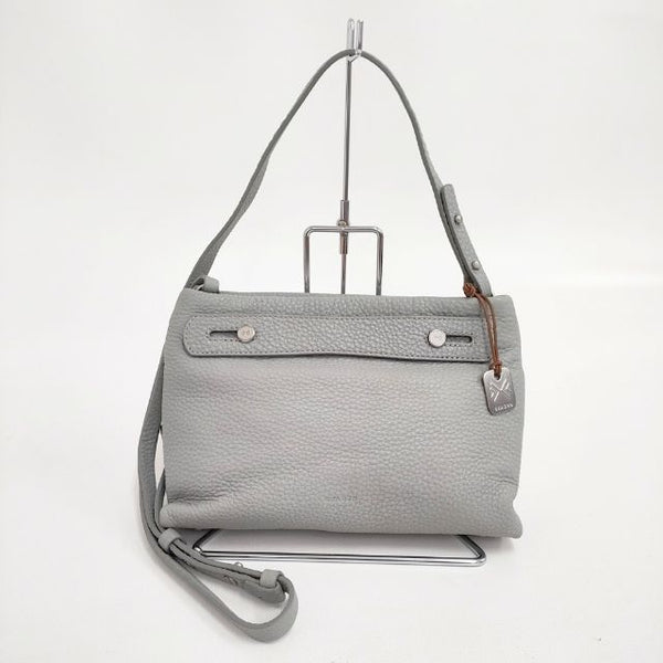 SKAGEN 牛革 レザー ショルダーバッグ ブルーグレー レディース スカーゲン【中古】5-1103G∞