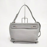 SKAGEN 牛革 レザー ショルダーバッグ ブルーグレー レディース スカーゲン【中古】5-1103G∞