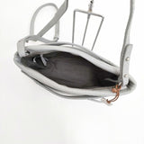 SKAGEN 牛革 レザー ショルダーバッグ ブルーグレー レディース スカーゲン【中古】5-1103G∞